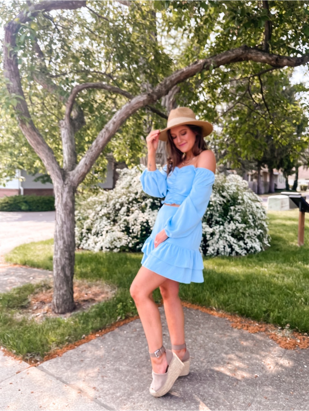 Light Blue Ruffle Matching Set - Picture 7 of 8